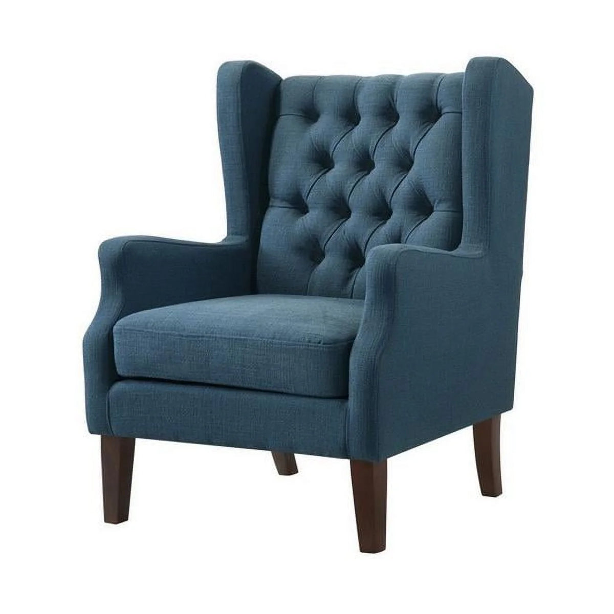 Blue Fabric Wingback Accent Chair N526105