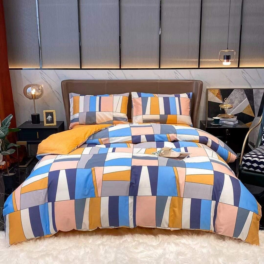 Yellow Floral 3Pcs Queen Comforter Set V205062
