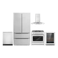 36 Dual Fuel Range, Wall Mount Range Hood, Dishwasher, Refrigerator with Ice Maker and Wine Cooler T9727