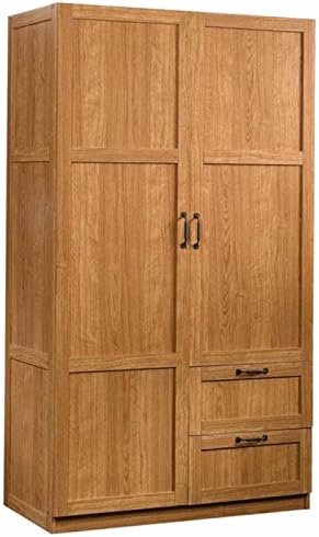 40 W Storage Cabinet with Doors and 2 Drawers in Highland Oak T138786