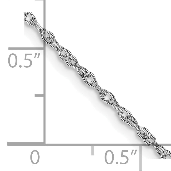 14K White Gold Cable Chain Necklace 18 Inches N891