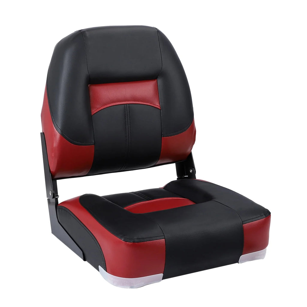 White/Charcoal Low Back Folding Boat Seat, 2 Seats T5933