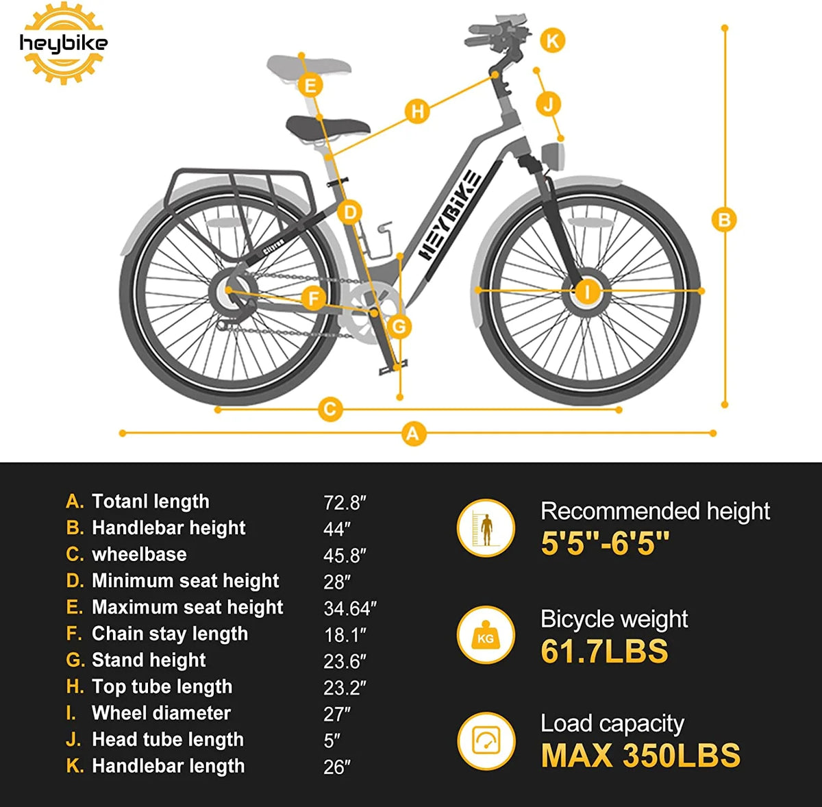 500W 26 Electric Hybrid Bike with 48V 15Ah Removable Battery, Black L271