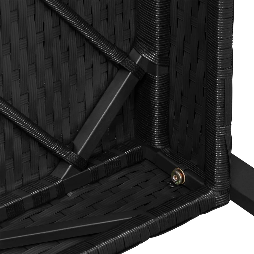3-piece Patio Rattan Chairs & Table Set with Cushions J97788