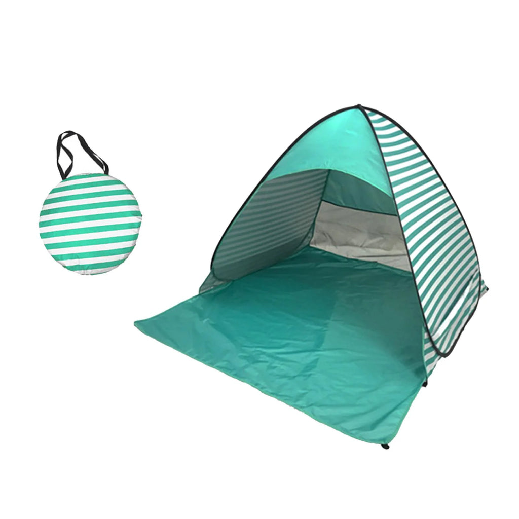 Green Stripes Automatic Beach Tent U735