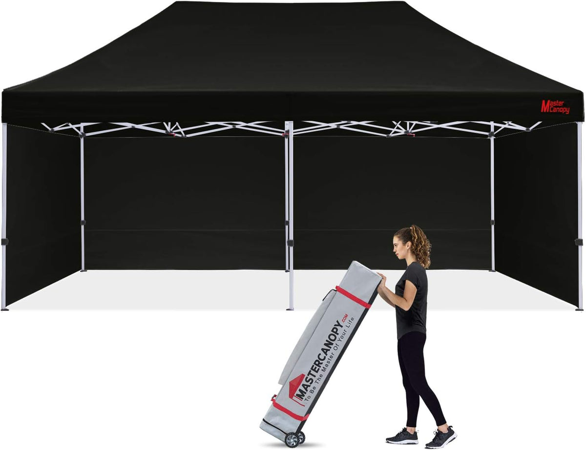Pop-up Canopy Tent 10x10 Heavy Duty Instant Canopy with Sidewalls Pure White X685528