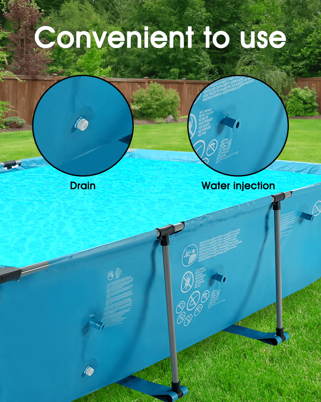 10 ft Above Ground Rectangular Frame Swimming Pool S368
