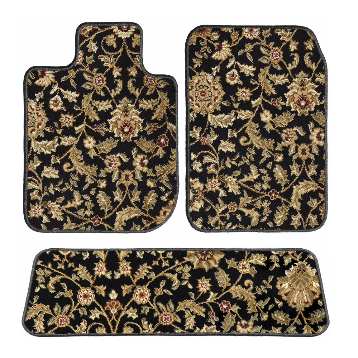 Black Oriental Car Mats D916