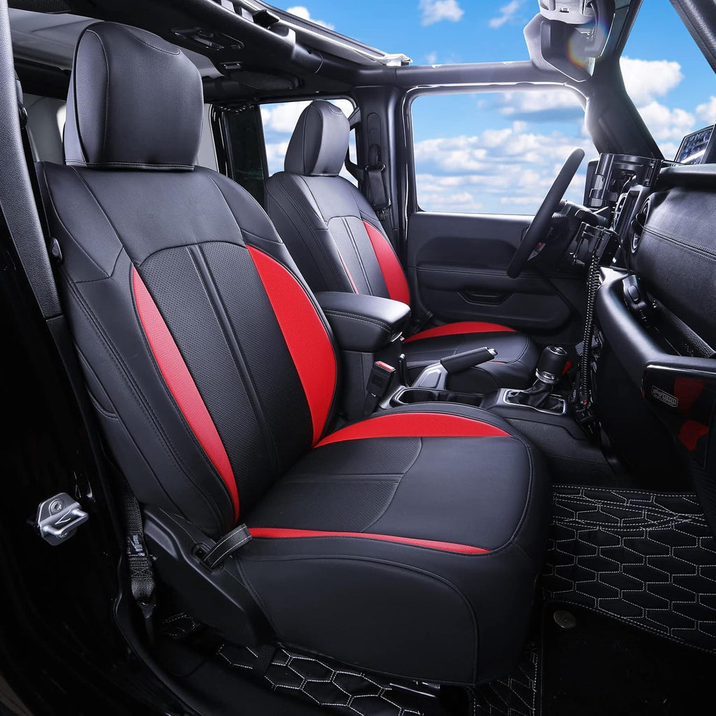 Waterproof Leather Car Seat Covers for 2018-2021 Jeep Wrangler JL 4 Door E206719