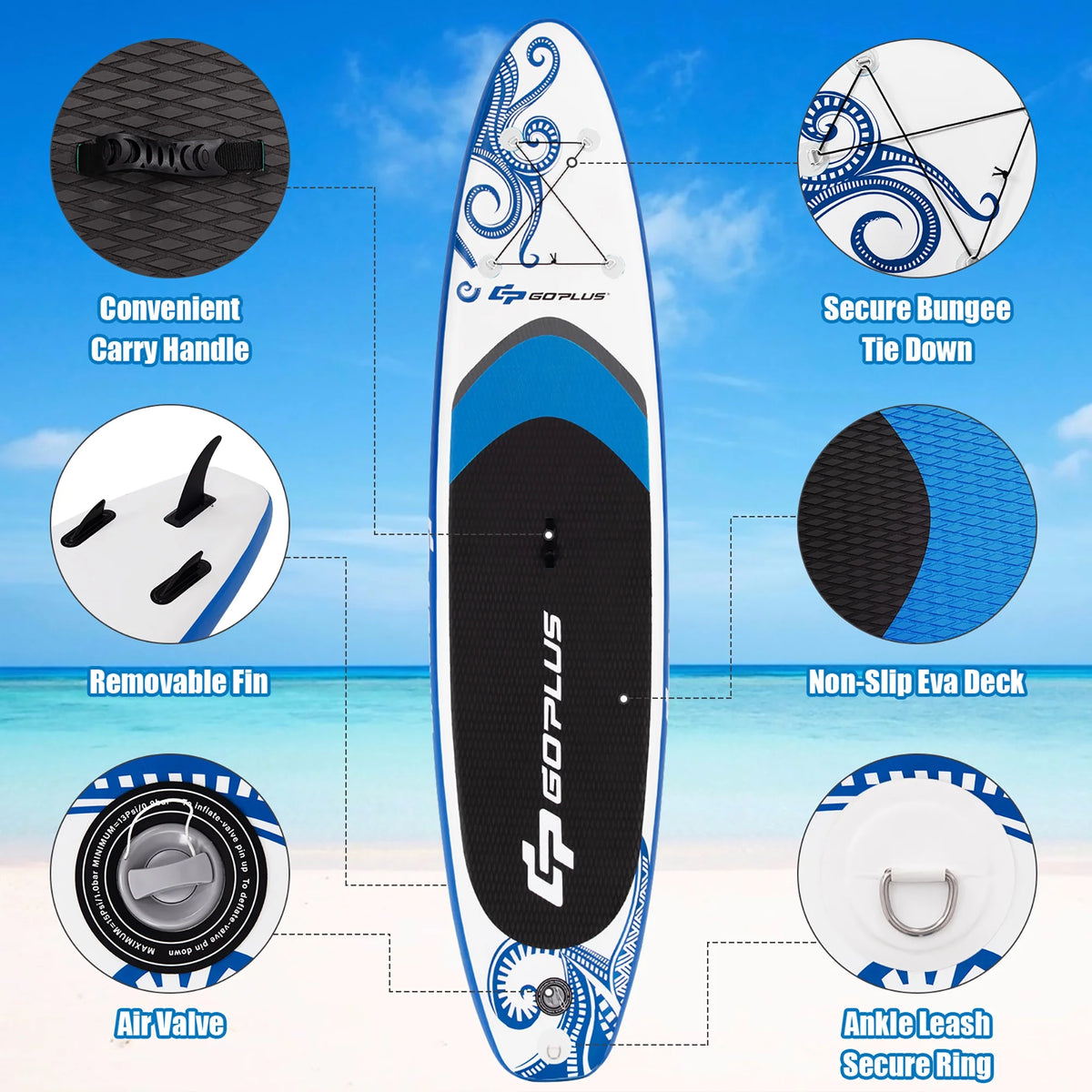 10.5' Inflatable Stand Up Paddle Board J117800