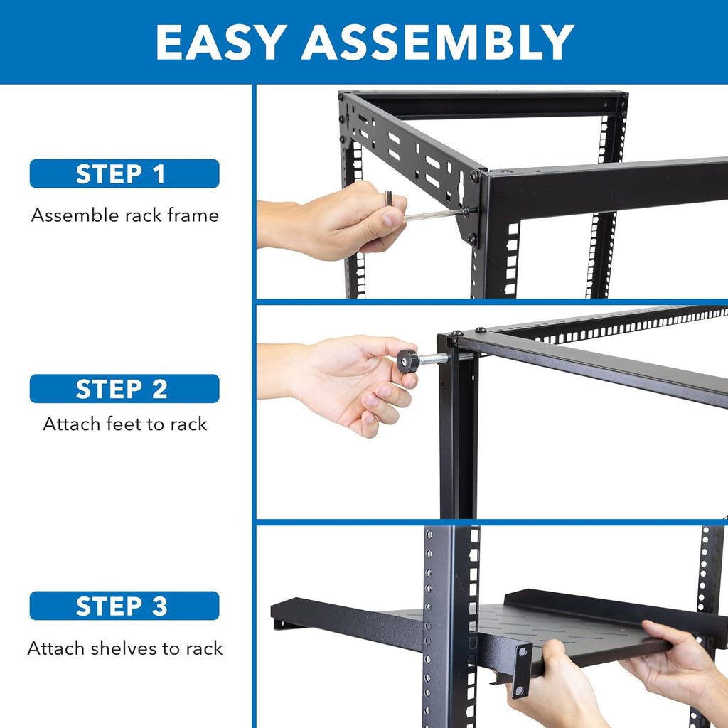 15U Server Rack with 2 Shelves M572682