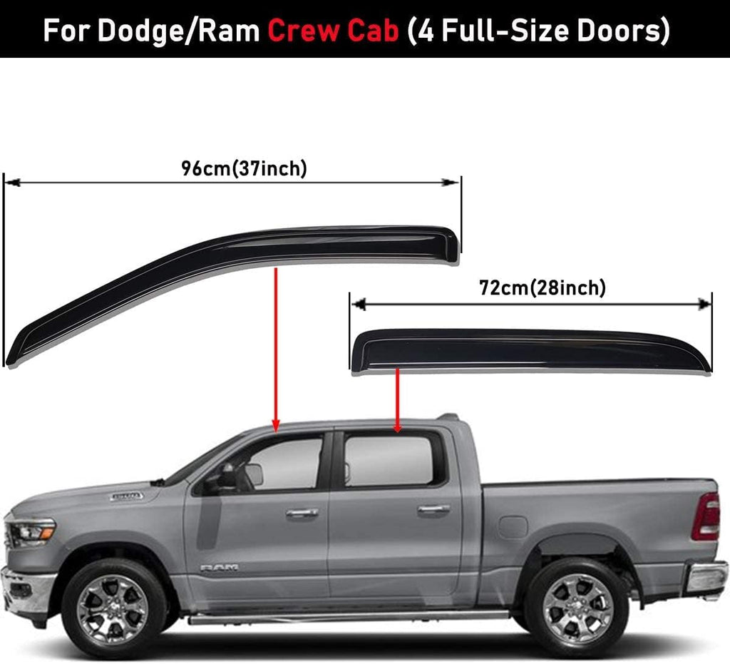 Dark Smoke Tape-on Window Visor Deflector F748592