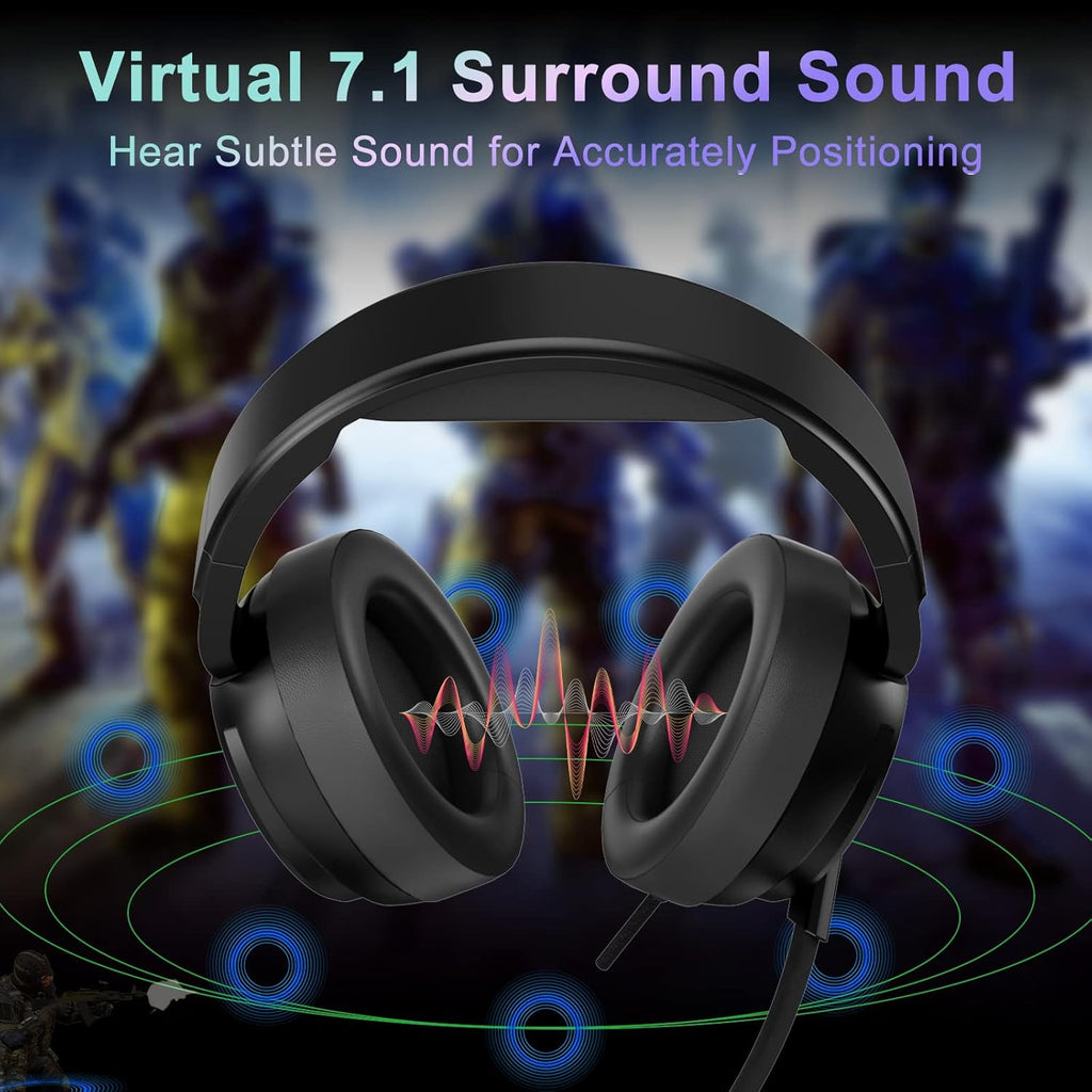 USB Pro Gaming Headset with 7.1 Surround Sound and Noise Cancelling Microphone S527970