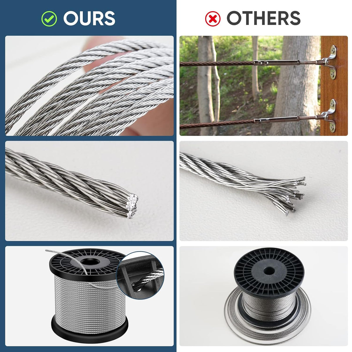 1/8 300ft Stainless Steel Wire Rope Aircraft Cable H50250