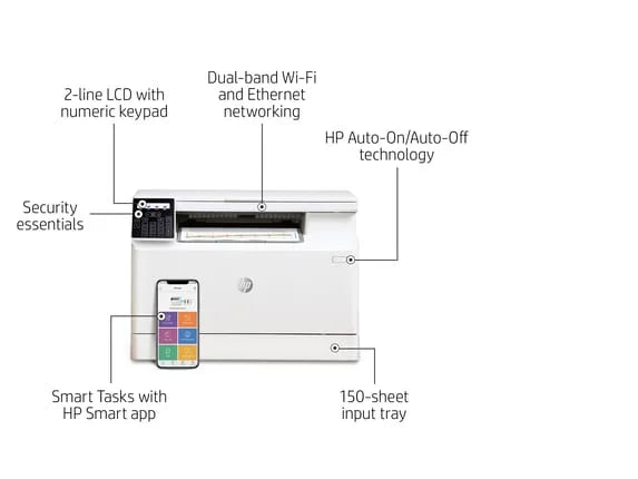 Color Laser Printer, Copy, Scan V190