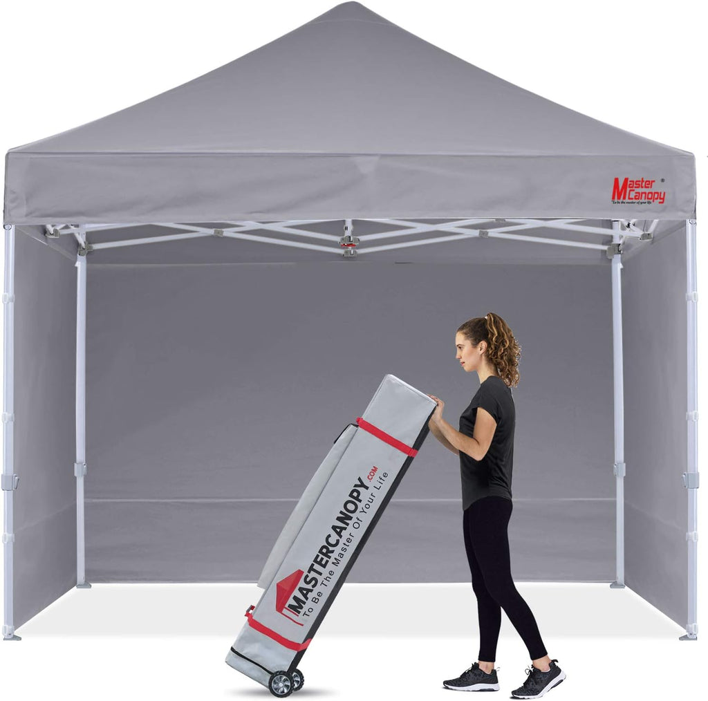 Pop-up Canopy Tent 10x10 Heavy Duty Instant Canopy with Sidewalls Pure White X685528