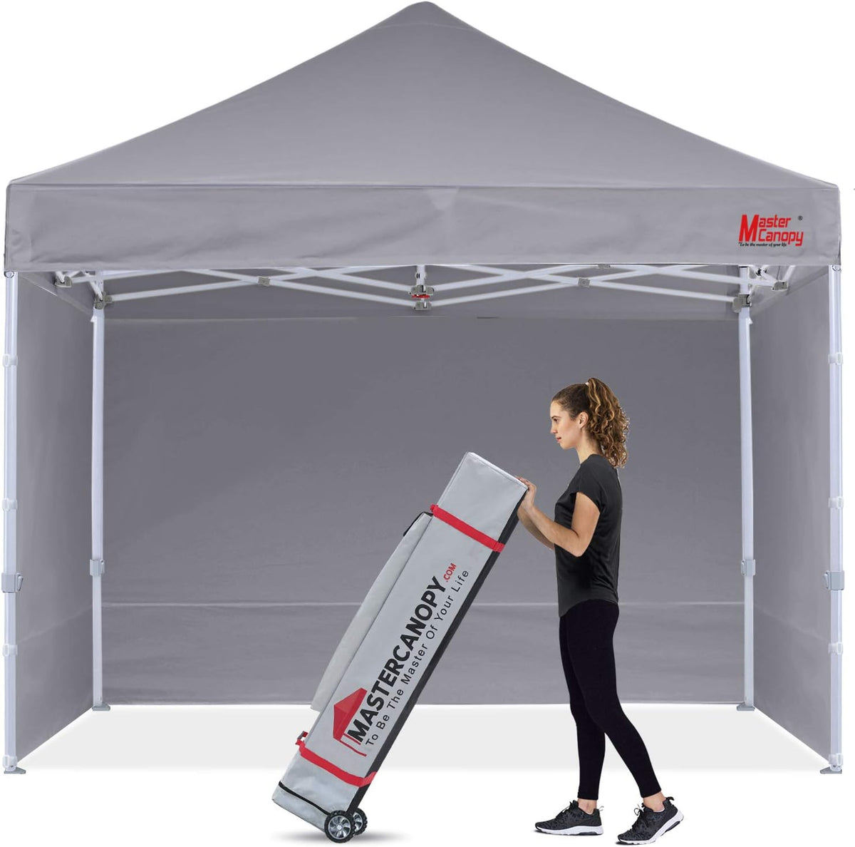 Pop-up Canopy Tent 10x10 Heavy Duty Instant Canopy with Sidewalls Pure White X685528