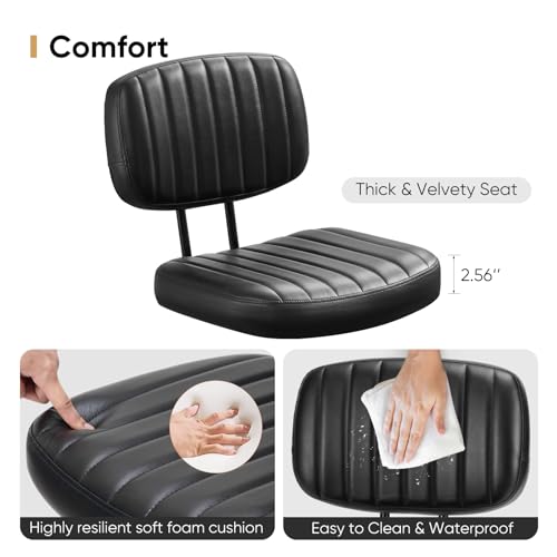 Deep Brown Height Adjustable PU Leather Swivel Office Chair I4878