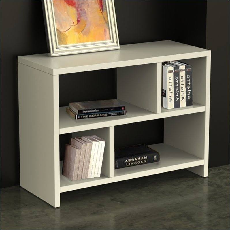 White Bookend Console Table G12526