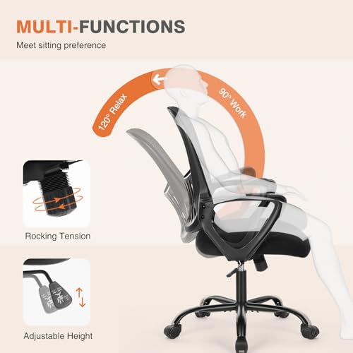 Black Ergonomic Mid-Back Mesh Swivel Office Chair Y6824