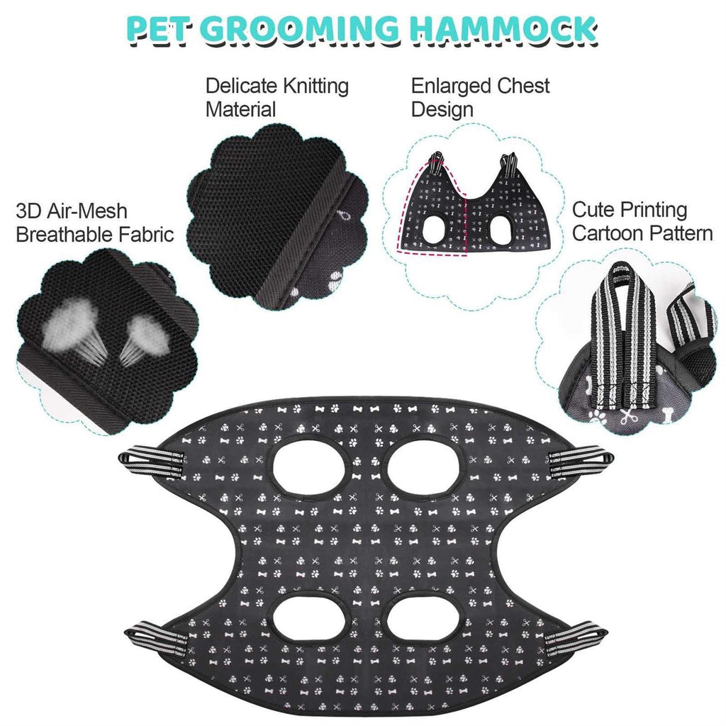 Pet Grooming Hammock Harness with Nail Clippers Trimmer Nail File O12882
