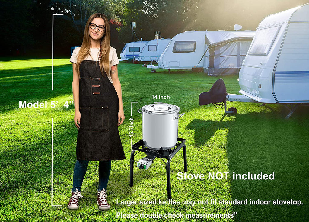 Stainless Steel Stock Pot with Steamer Basket 40 Quart Q153516