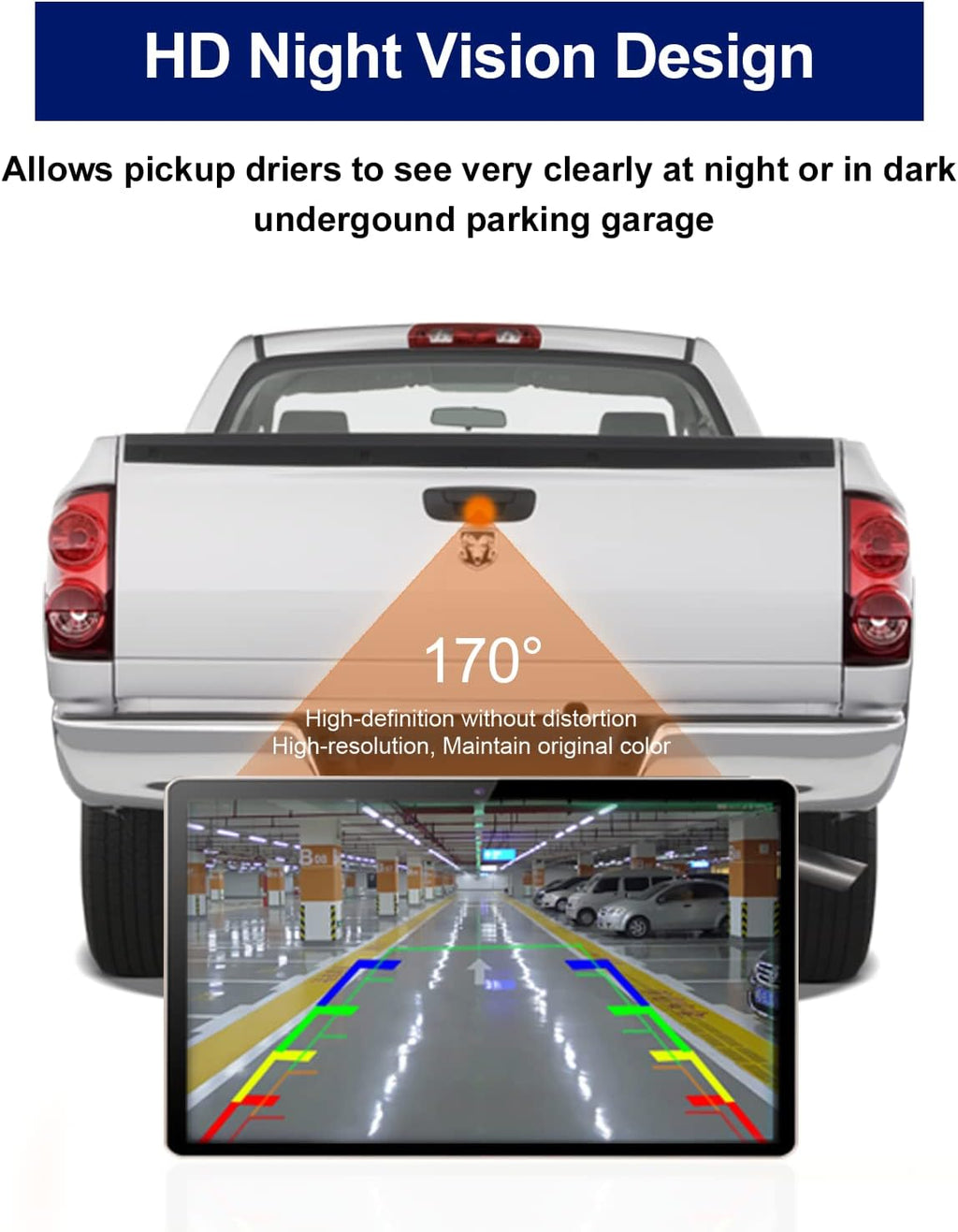 Tailgate Handle Backup Rear View Camera for Dodge Ram 2002-2008 L499