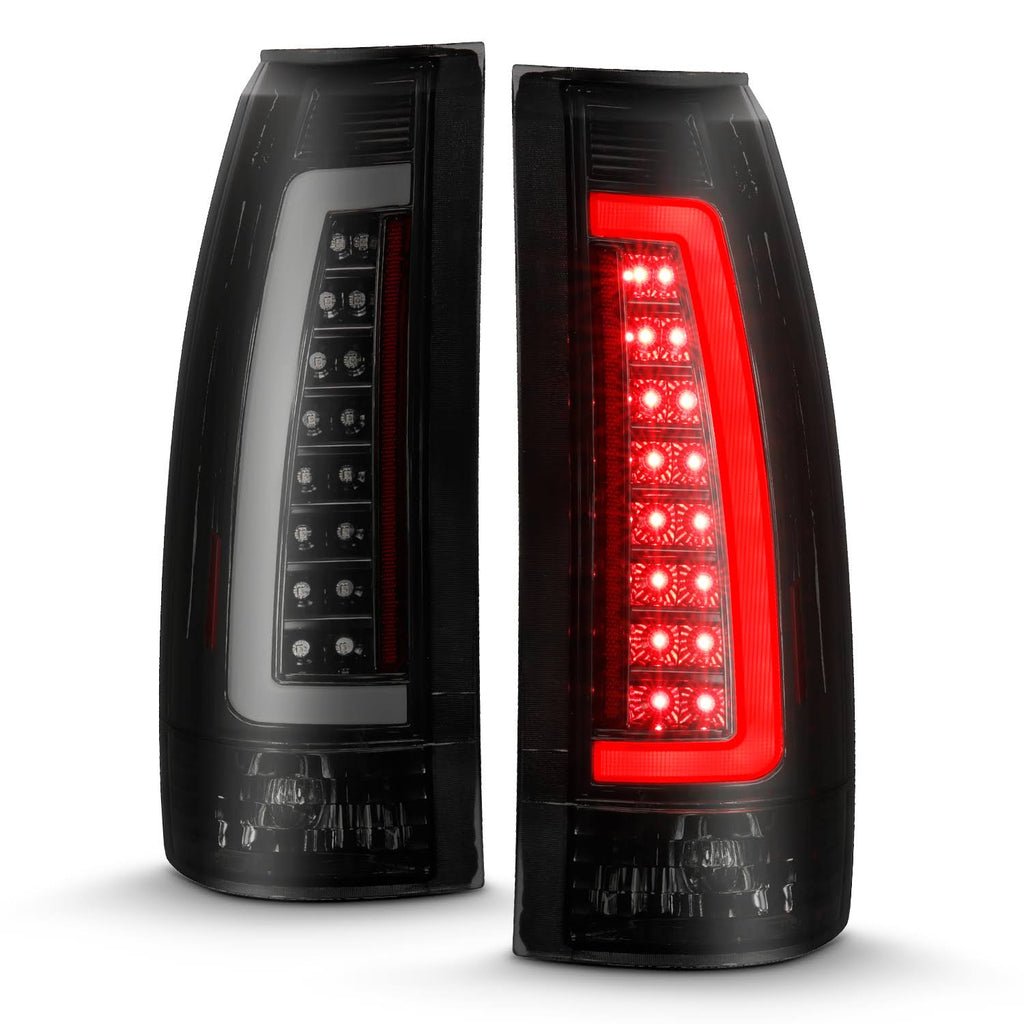 Black Housing Smoke Lens LED Tail Light Assembly Pair S70227