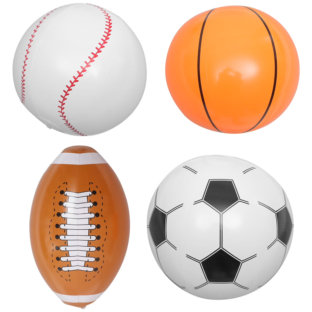4 Pcs Inflatable Beach Ball Toys E394