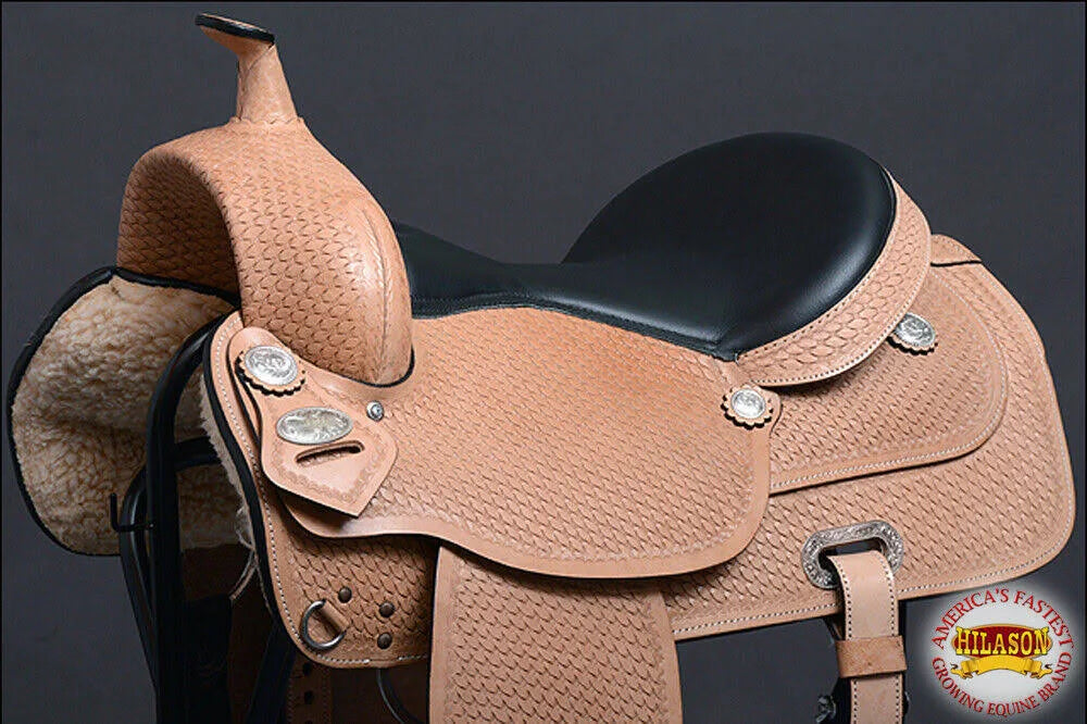 Western American Leather Draft Horse Saddle D24533