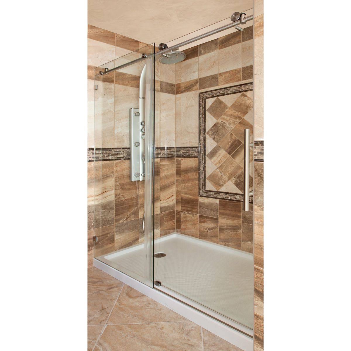 Frameless Sliding Shower Door Chrome S78361