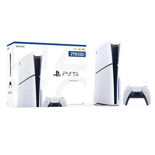 PlayStation 5 Slim 2TB Disc Edition Console with Controller and Controller Charger White Z384