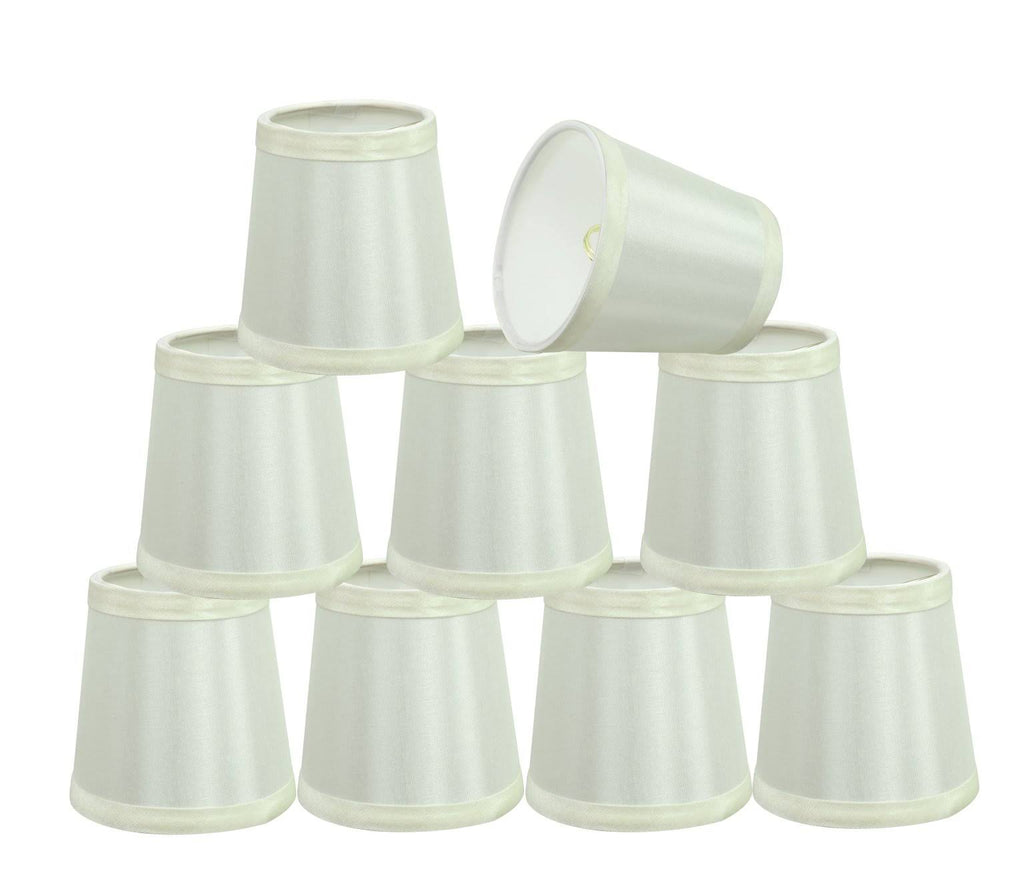 Off White Chandelier Lamp Shade Set 9 Pack F48616