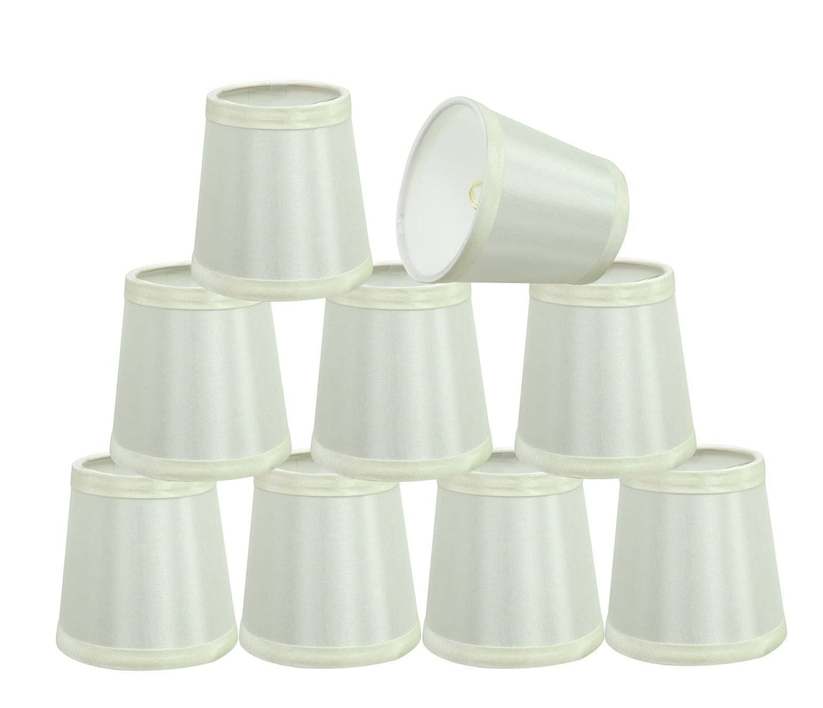 Off White Chandelier Lamp Shade Set 9 Pack F48616