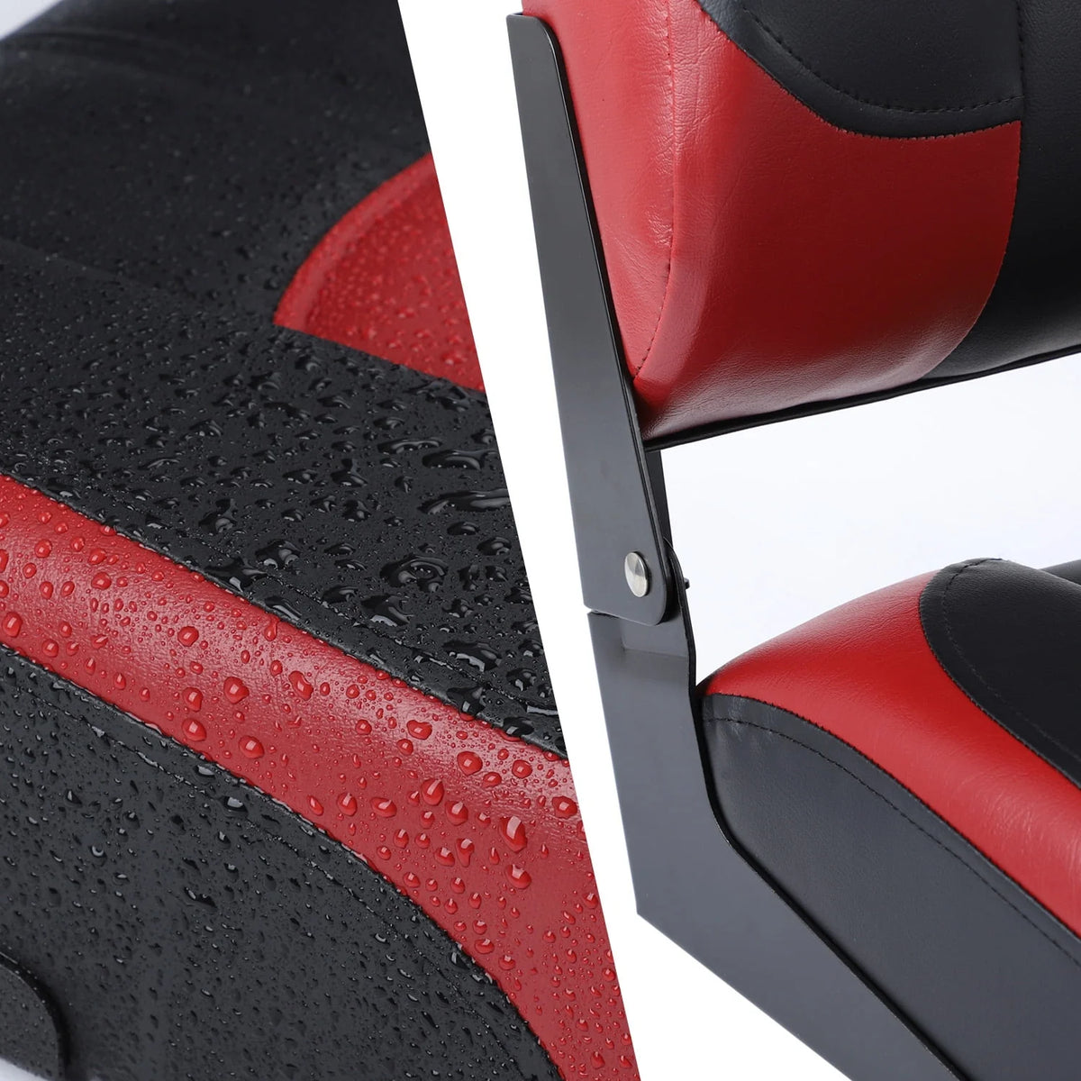 White/Charcoal Low Back Folding Boat Seat, 2 Seats T5933
