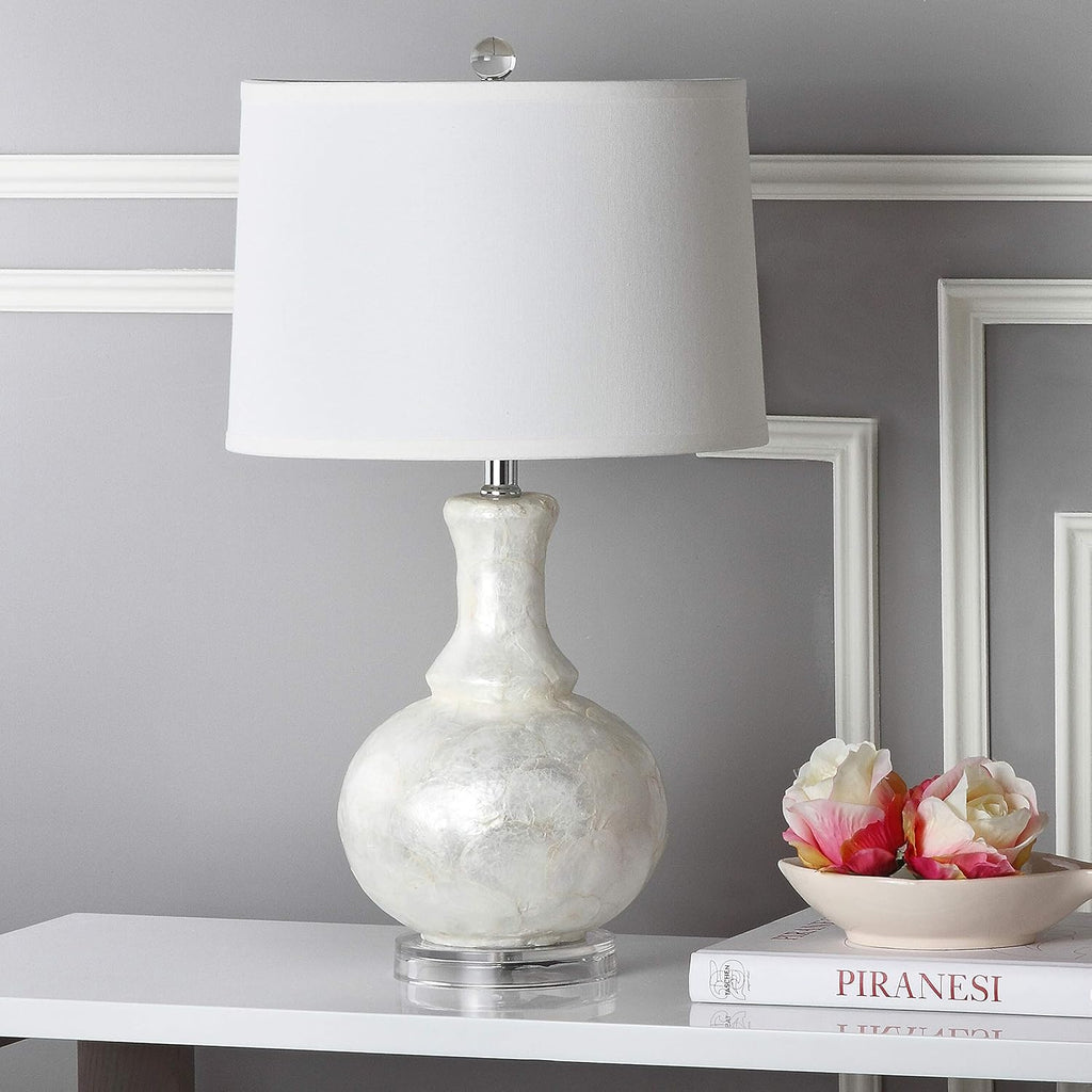 White Capiz Shell Table Lamp Set of 2 L1473