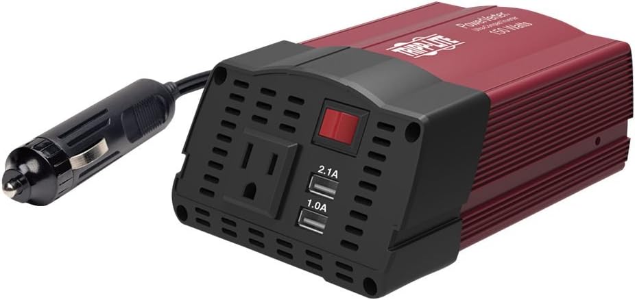 400W Car Power Inverter with 2 Outlets & 2 USB Charging Ports, Gray, Pack of 2 J608