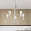 5 - Light Candle Style Chandelier Brushed Nickel B83937