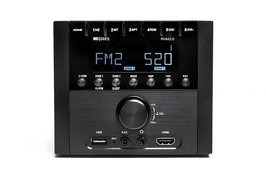 Bluetooth RV Receiver Stereo with 2 Black 6.5 Speakers N85373