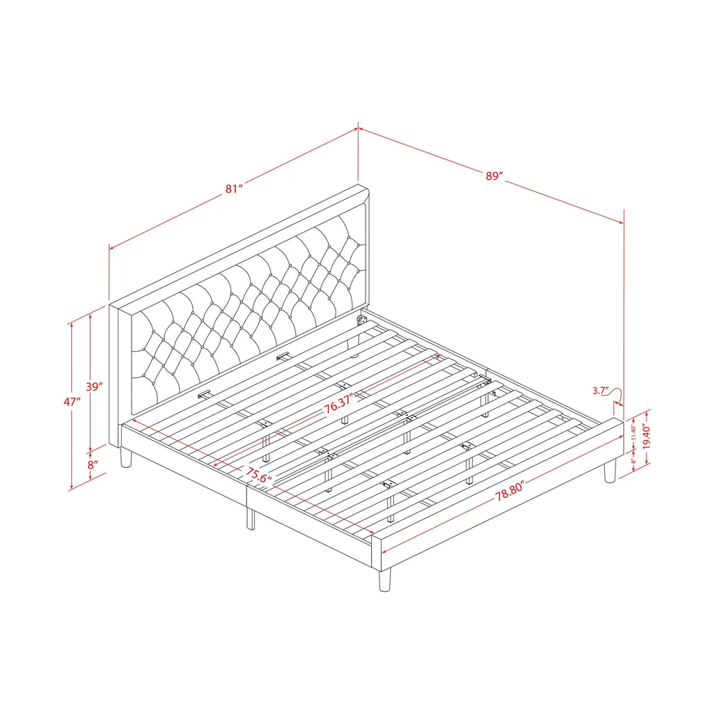 3-piece Wood Platform Bedroom Set Q138