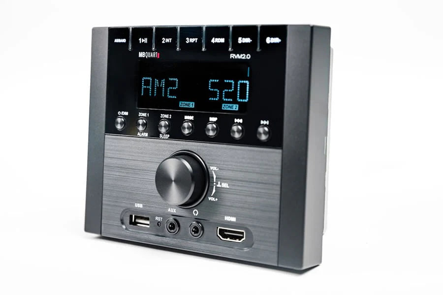 Bluetooth RV Receiver Stereo with 2 Black 6.5 Speakers N85373