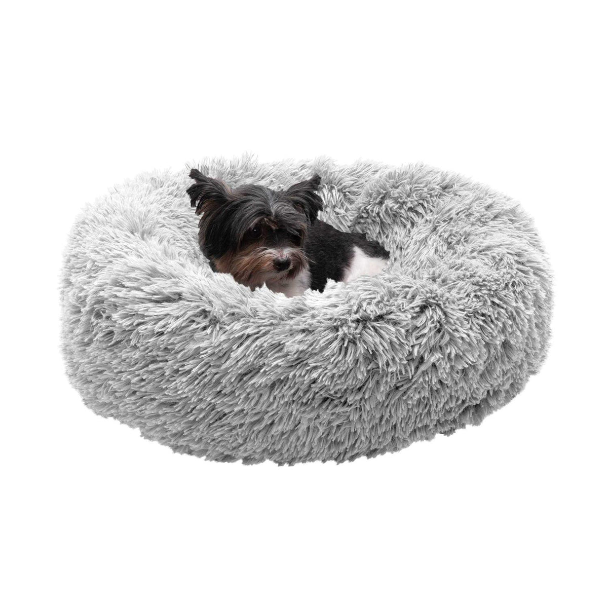 Calming Cuddler Long Fur Donut Dog Bed S3595