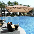 Tan Square Cantilever Umbrella F7290