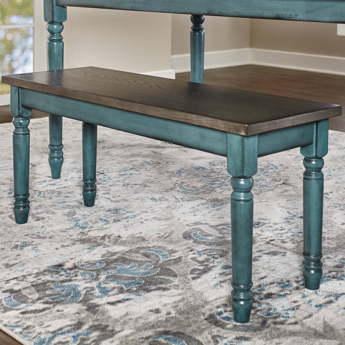 Brown Wood Bench G51353