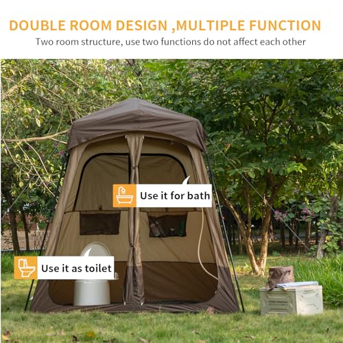 Oversized Portable Outdoor Shower Tent with Floor Y177