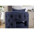 Swivel Accent Barrel Chair Navy K4967