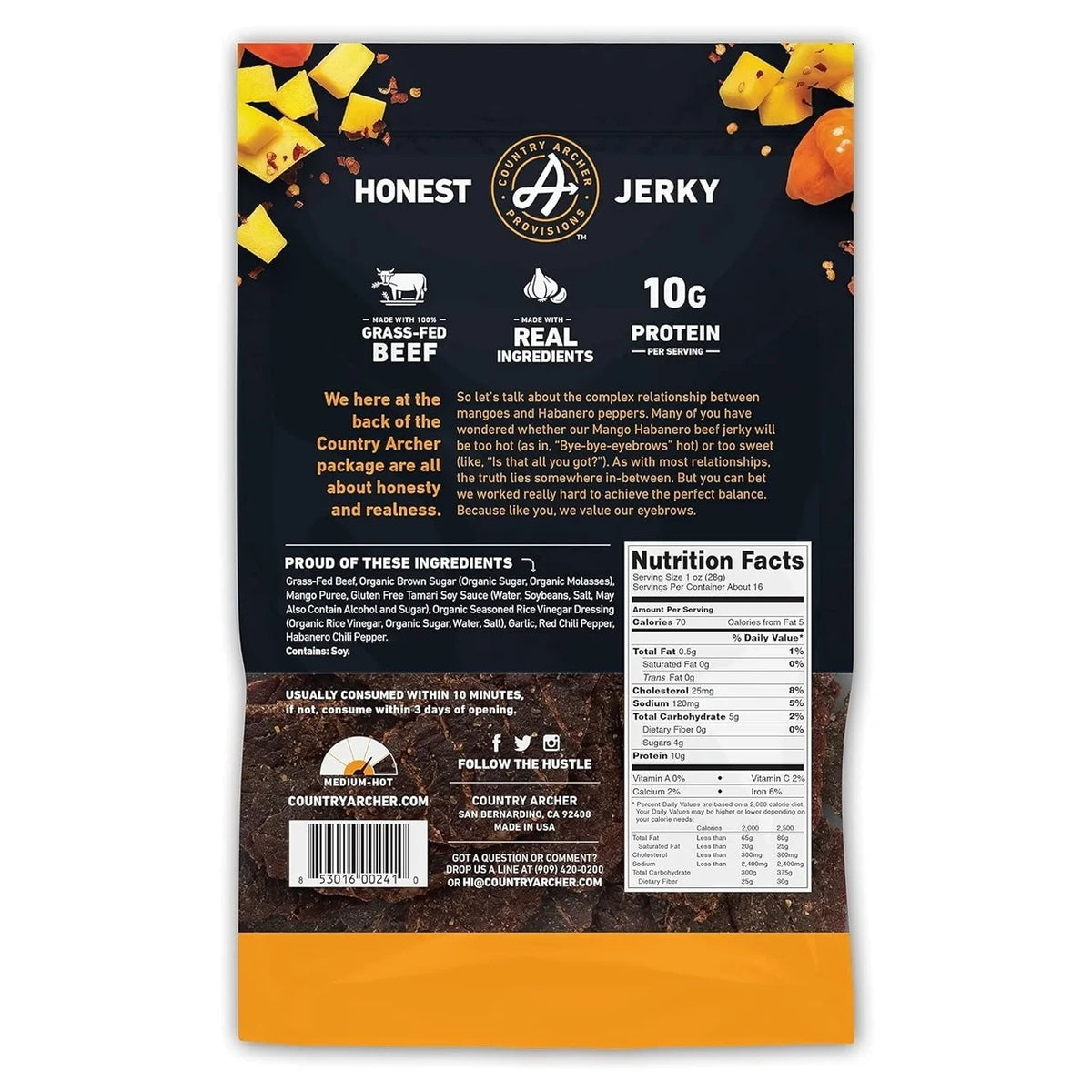 Mango Habanero Beef Jerky 16 Ounce X711886