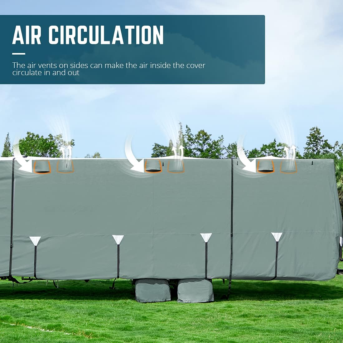 5 Layers RV Cover Fits 37'-41' Motorhome O232224