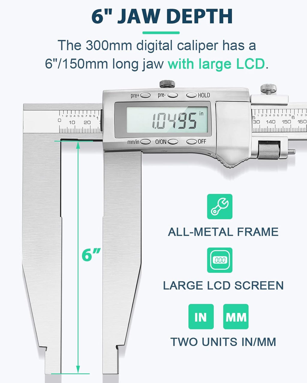 12 Inch Digital Caliper Measuring Tool N3893