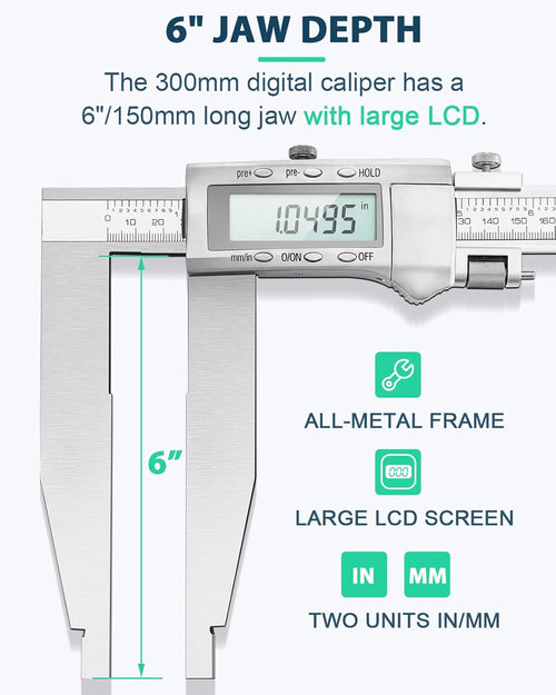 12 Inch Digital Caliper Measuring Tool N3893